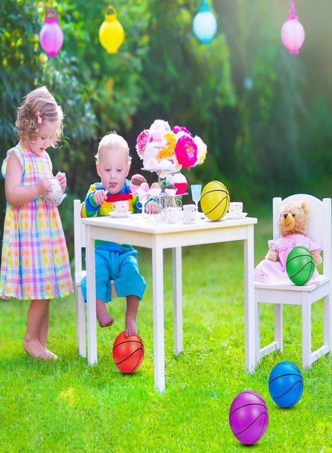 Shindel شيندل 6 قطع كرة سلة مصغرة، 4.7 بوصة كرة سلة صغيرة مع مضخة للأطفال والبالغين، هدايا حفلات - Image 5