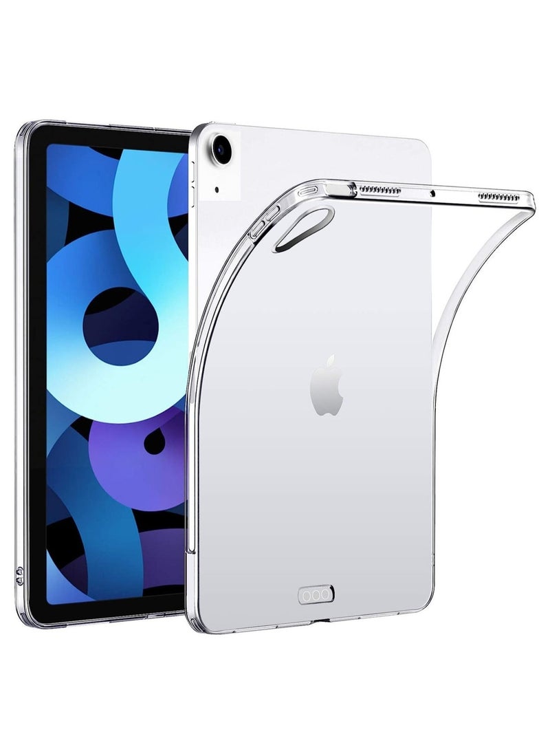 حافظة شفافة لجهاز iPad Air 5/4 الجيل 10.9 بوصة، غلاف خلفي رقيق وخفيف الوزن من السيليكون مع دعم شحن قلم أبل الجيل الثاني - Image 1