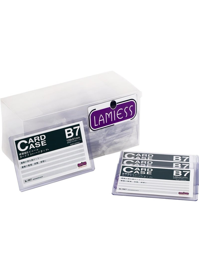 Lamiess B-7 V Vertical PP Plastic Card Protector 100 Pcs 