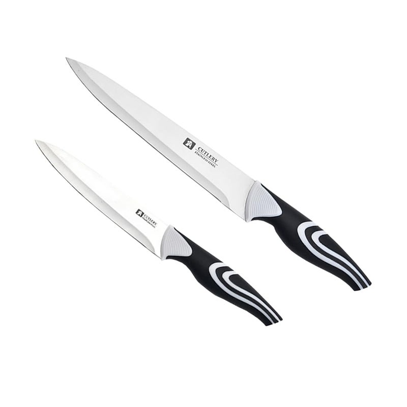Captoola كابتولا سكين تقطيع صيني 8 إنش مصنوعة من الفولاذ الكربوني الألماني 5 إنش مجموعة سكاكين يابانية من 2 - Image 1