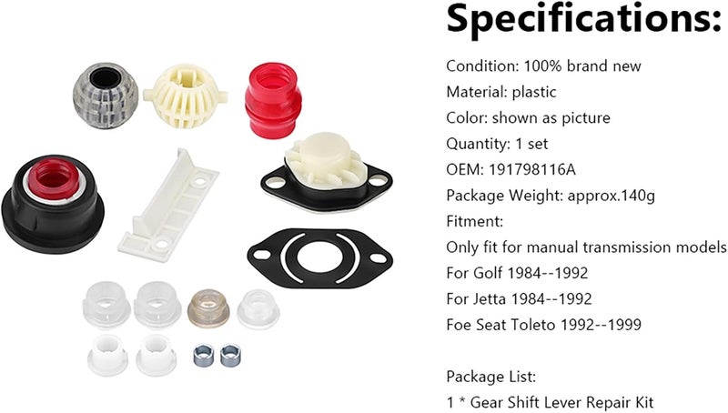 Qiilu Gear Shift Lever Repair Kit丨 191798116A Car Repair Kit丨 Manual Gear Shift Lever Repair Kit for Seat Toleto 191798116A - Image 4