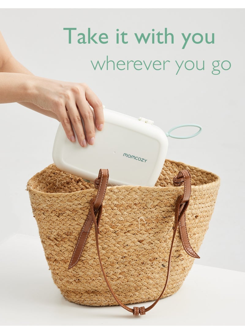 Momcozy Bottle Brush Set - Baby Bottle Cleaner Kit with Silicone Brush, Nipple Brush, Straw Brush, Soap Dispenser, Drying Rack - 7 in 1 Bottle Cleaning Tool for Home and Travel - Image 3