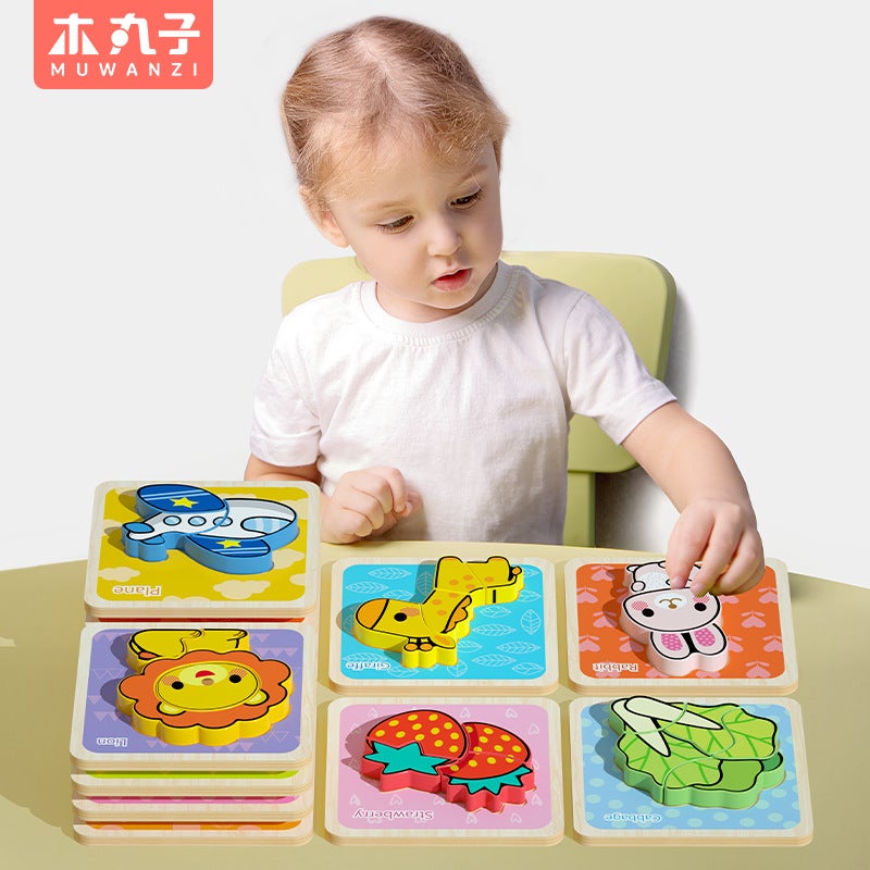 Children'S Puzzle Cartoon Advanced Small Puzzle Toy Animal Traffic Fun Puzzle Early Education Puzzle 3D Wooden Puzzle - Image 4