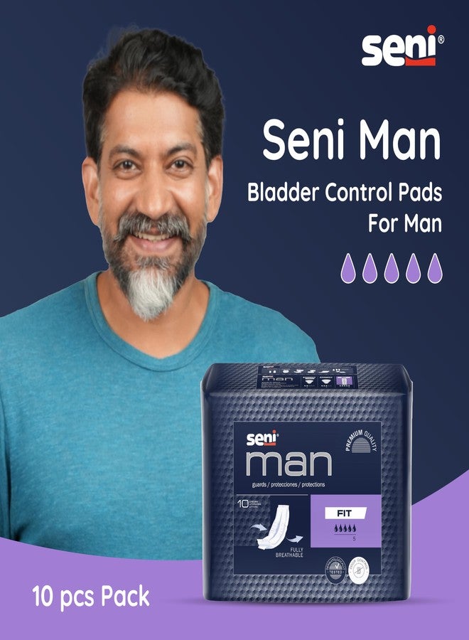 Seni Man Premium Bladder Control Guards Fit Pads - 10 Pieces | Comfort & Soft | High absorbency | Odor control | Skin Friendly - Image 5