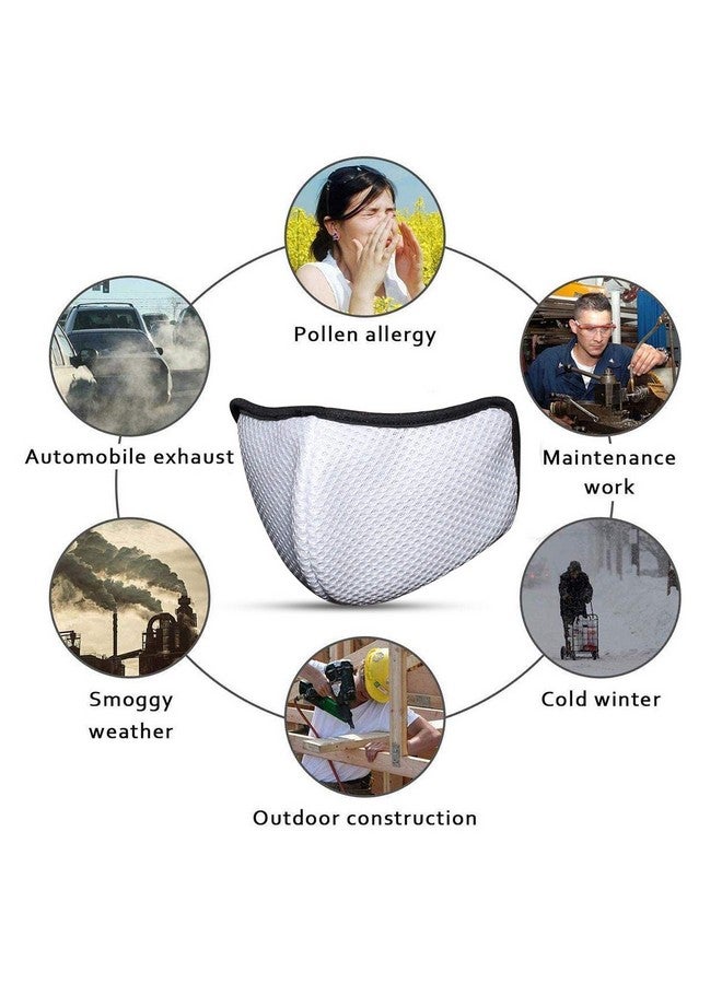 ORILEY ORSM02 Air Mesh 3 Layer Face Mask with Adjustable Over the Ear Loops Breathable, Washable & Reusable Nose Mouth Protection Cover for Men Women (White, 2 Pcs) - Image 3