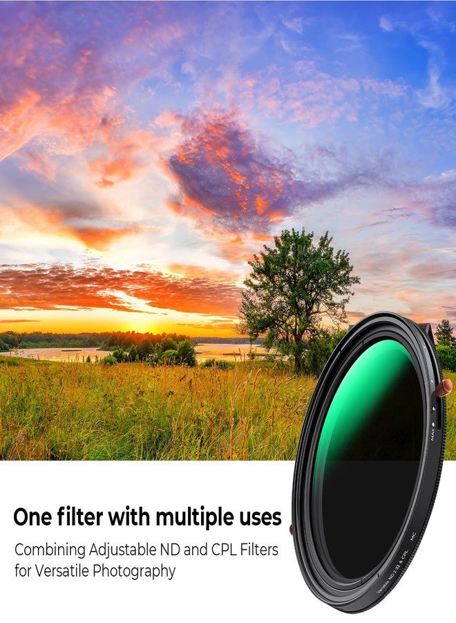 K&F CONCEPT 49mm Variable Fader ND2-32 ND Filter and CPL Circular Polarizing Lens Filter in 1 for Camera Lens Waterproof Neutral Density Polarizer Filter (Nano-D Series) - Image 3