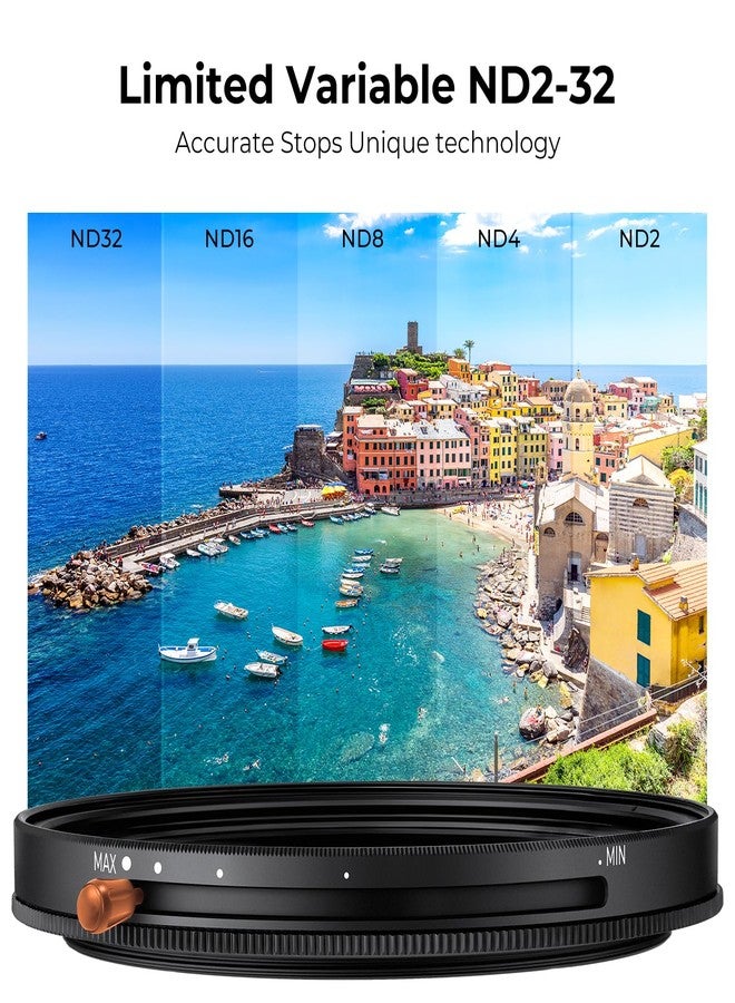 K&F CONCEPT 49mm Variable Fader ND2-32 ND Filter and CPL Circular Polarizing Lens Filter in 1 for Camera Lens Waterproof Neutral Density Polarizer Filter (Nano-D Series) - Image 5