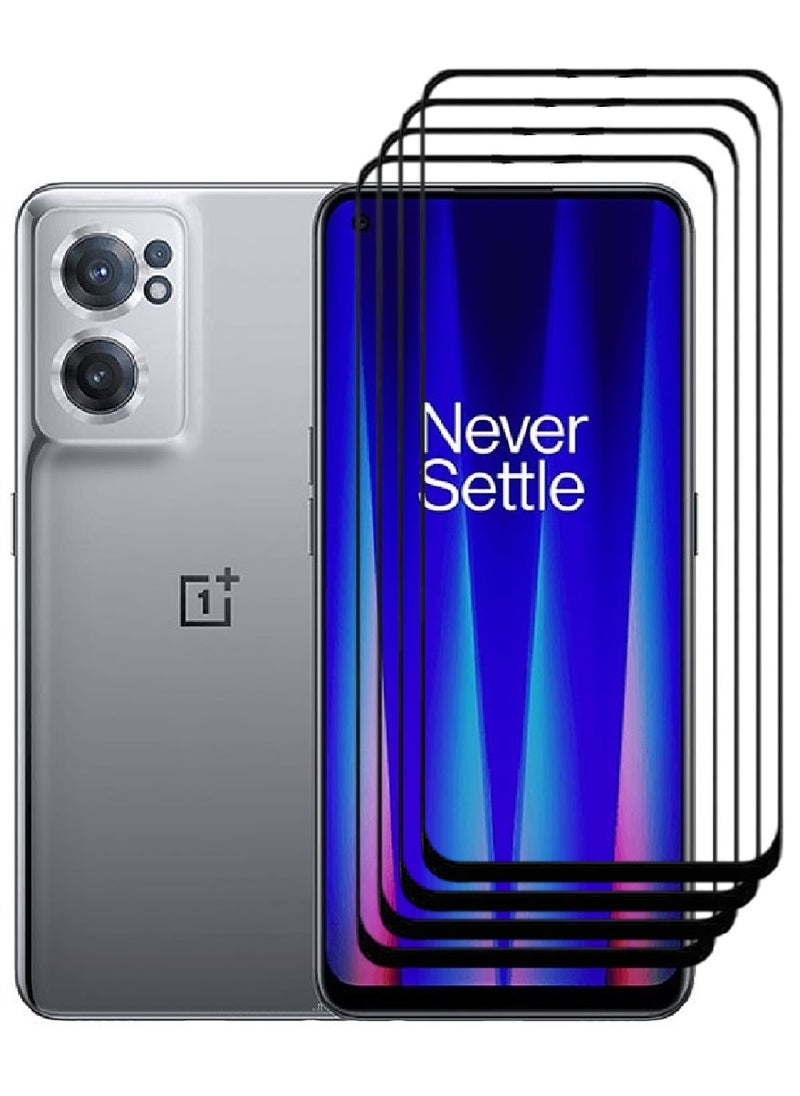 AINA 4 Pieces Tempered Glass Screen Protector 5D Designed For OnePlus Nord CE 2 5G Full Glue Edge to Edge Full Screen Coverage And Bubble Free - Image 1