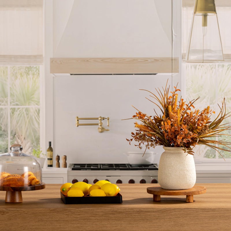ooit Ceramic Flower Vase, 6â€œ Small Rustic Farmhouse Vases Home Decor, Short Pottery Decorative Pampas Vase for Table Living Room Entryway Mantel Bookshelf Bedroom Bathroom Kitchen-White - Image 5