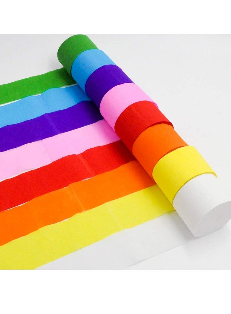 Terabyte CREPE PAPER STREAMER 1.5INCH (PACK OF 12) MULTICOLORS - Image 1