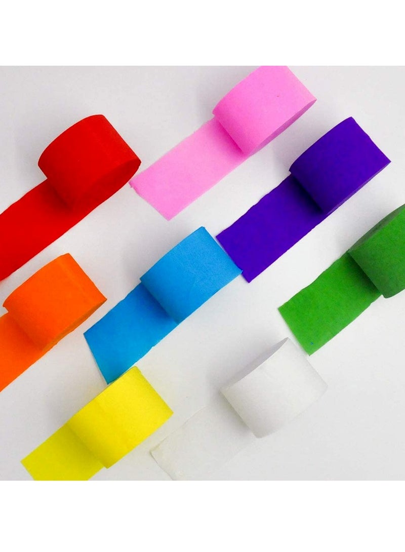 Terabyte CREPE PAPER STREAMER 1.5INCH (PACK OF 12) MULTICOLORS - Image 2