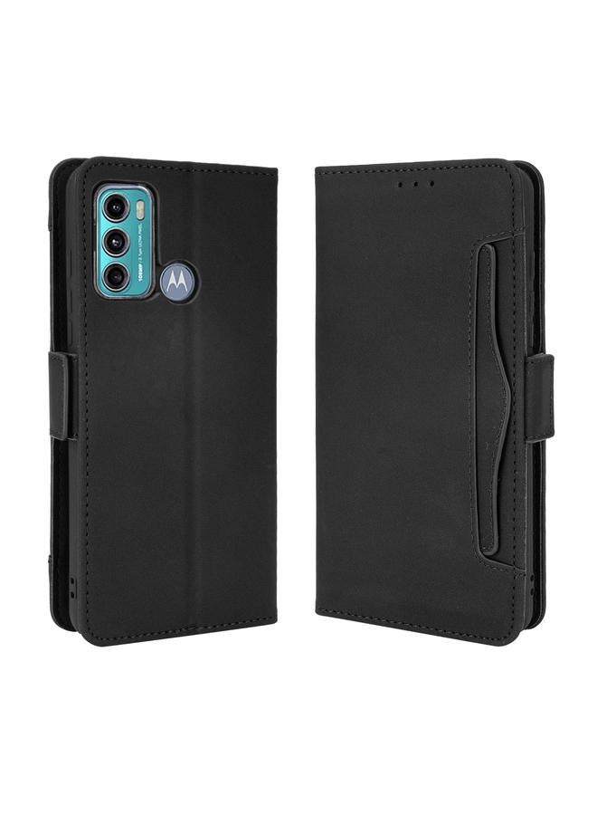 اس-توب جراب لهاتف Motorola Moto G40 Fusion / Moto G60 جراب جلدي أفقي قابل للطي بنمط جلد العجل مع حامل وفتحات للبطاقات وإطار للصور - Image 2