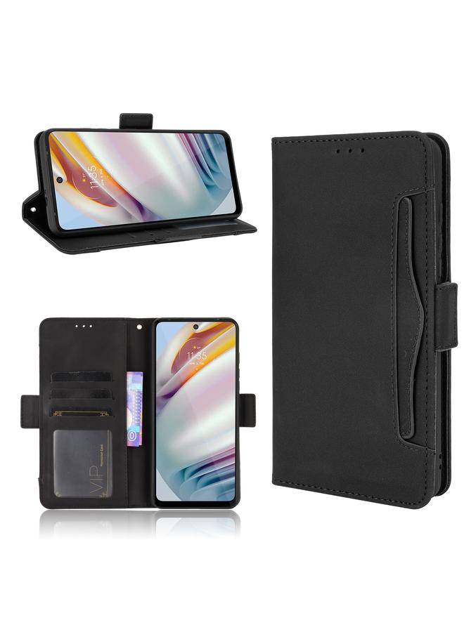 اس-توب جراب لهاتف Motorola Moto G40 Fusion / Moto G60 جراب جلدي أفقي قابل للطي بنمط جلد العجل مع حامل وفتحات للبطاقات وإطار للصور - Image 1