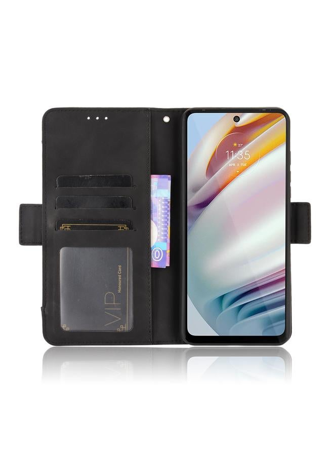 اس-توب جراب لهاتف Motorola Moto G40 Fusion / Moto G60 جراب جلدي أفقي قابل للطي بنمط جلد العجل مع حامل وفتحات للبطاقات وإطار للصور - Image 5