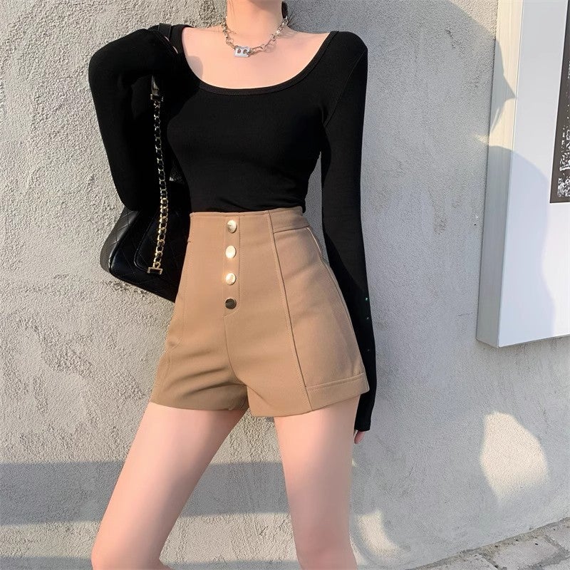 Petite 145 Korean-Style High-Waist Wide-Leg Pants Fashion Casual Versatile A- Shorts Children'S Trendy 150 Small Size Xxs - Image 4