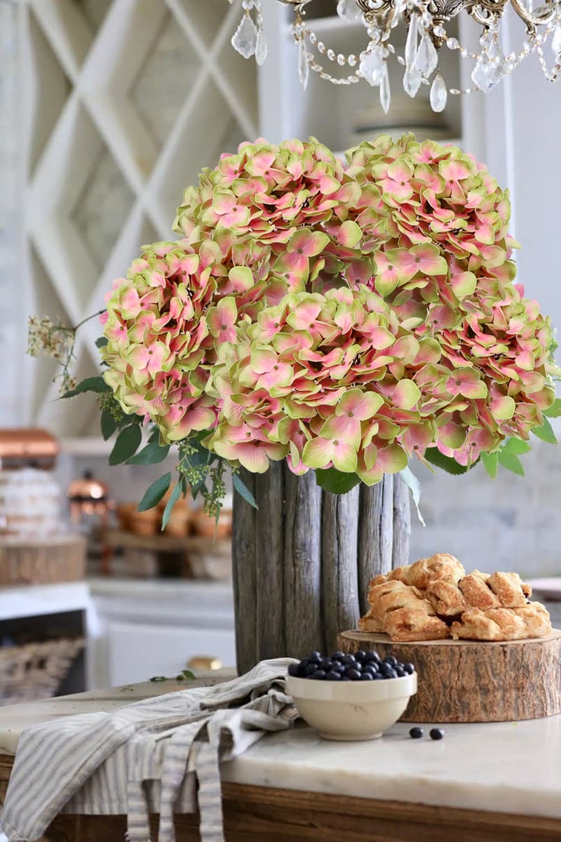 DILATATA Fake Hydrangeas Real Touch Hydrangea Flowers 26" Large Artificial Hydrangea Flowers Silk Hydrangea for Wedding Bouquet, Home, Party, Store, 3 - Image 4