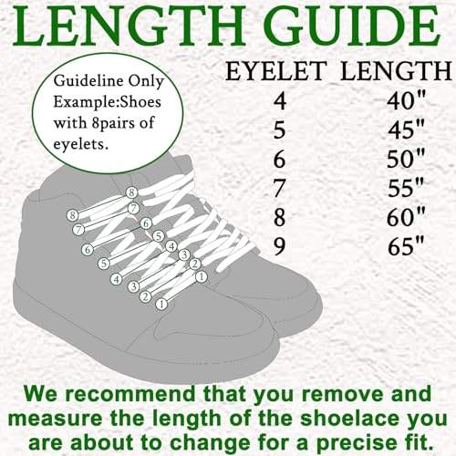 Endoto Shoelaces for Air Jordan 12345678 Replacement Flat Polyester Laces Sneaker ShoesColorWhiteSize55Inch - Image 3