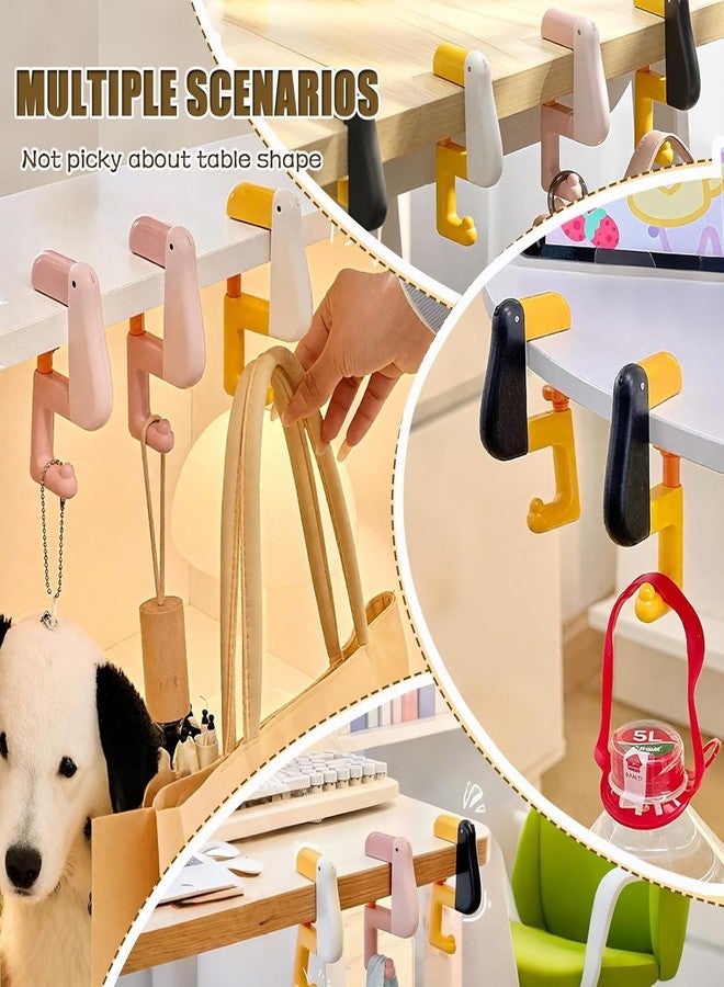 Kauldvishe Toucan Portable Bag Hook for Table - Foldable Purse Hanger for Desks - Non-Slip Handbag Holder for Travel, School & Office - Cute Bird Animal Design Yellow (Pack of 3) - Image 2