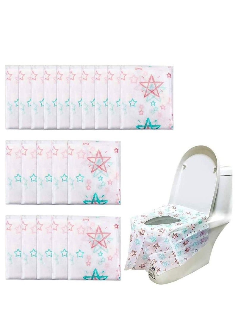 Y&D Travel Disposable Toilet Seat Covers Mat Paper Stronger Thicker Safe Antibacterial Waterproof Maternal mat Essential Office 20PCS 25.59*23.6 inches - Image 1