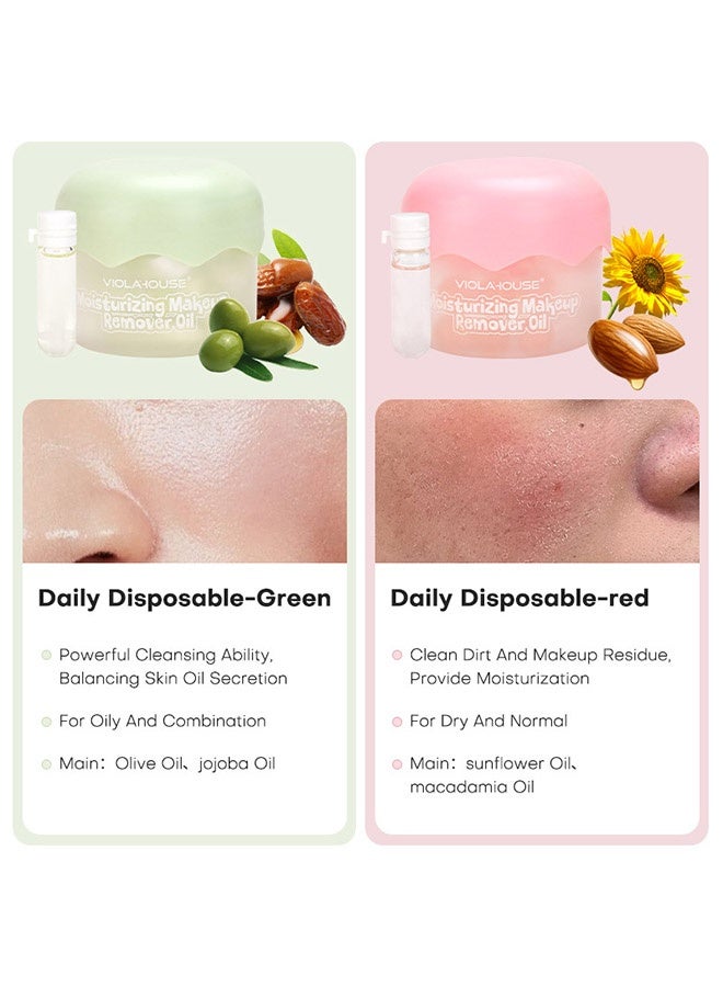 VIOLAHOUSE Natural Makeup Remover Oil,Makeup Remover Oil Mini and Gentle Cleansing Remover Oil for All Skin Types-Nourishing and Gentle,Individually Packaged -Travel-Friendly - Image 5