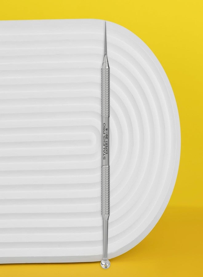 Staleks Pro Cosmetology Double-Ended Tool Expert 20 Type 4 – Uno Spoon & Vidal Needle – Stainless Steel Blackhead Remover – Pimple Extractor Tool - Image 3