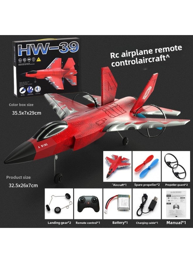 F35 Remote Control Fighter Model Children's Toy Remote Control Aircraft Drop-resistant King Fixed Wing Sliding Machine Wholesale-Color:red Fuselage-Specifications:Domestic Hot-selling Version  - Image 1
