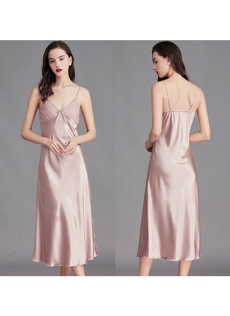 KUYING - Oversized Ice Silk Sling Pajamas - Image 1