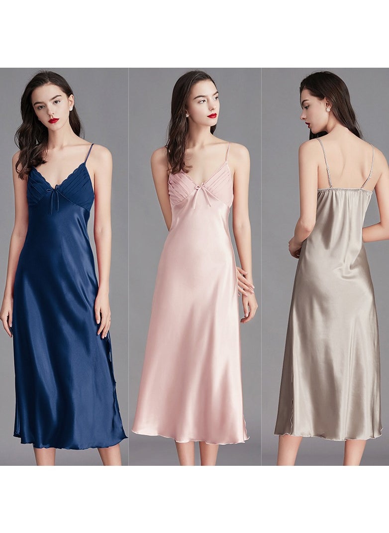KUYING - Oversized Ice Silk Sling Pajamas - Image 1