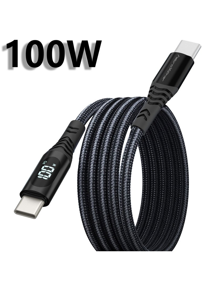 Astralxipher PD3.1 100W Braided Fast Charging Cable | E-Marker Chip | 1.2m Bend-Resistant | Compatible with iPhone 15/16 Pro Max, Galaxy S25 Ultra & Power Banks - Image 1