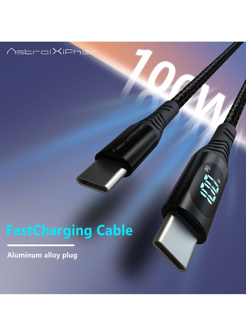 Astralxipher PD3.1 100W Braided Fast Charging Cable | E-Marker Chip | 1.2m Bend-Resistant | Compatible with iPhone 15/16 Pro Max, Galaxy S25 Ultra & Power Banks - Image 2