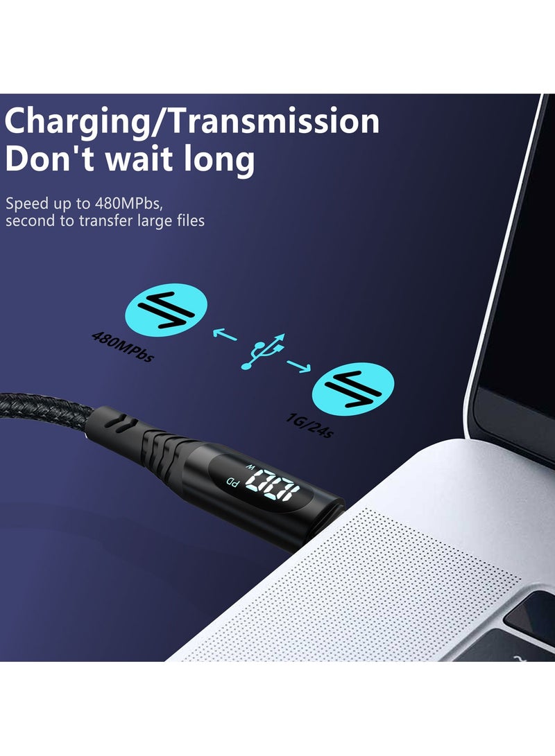 Astralxipher PD3.1 100W Braided Fast Charging Cable | E-Marker Chip | 1.2m Bend-Resistant | Compatible with iPhone 15/16 Pro Max, Galaxy S25 Ultra & Power Banks - Image 3