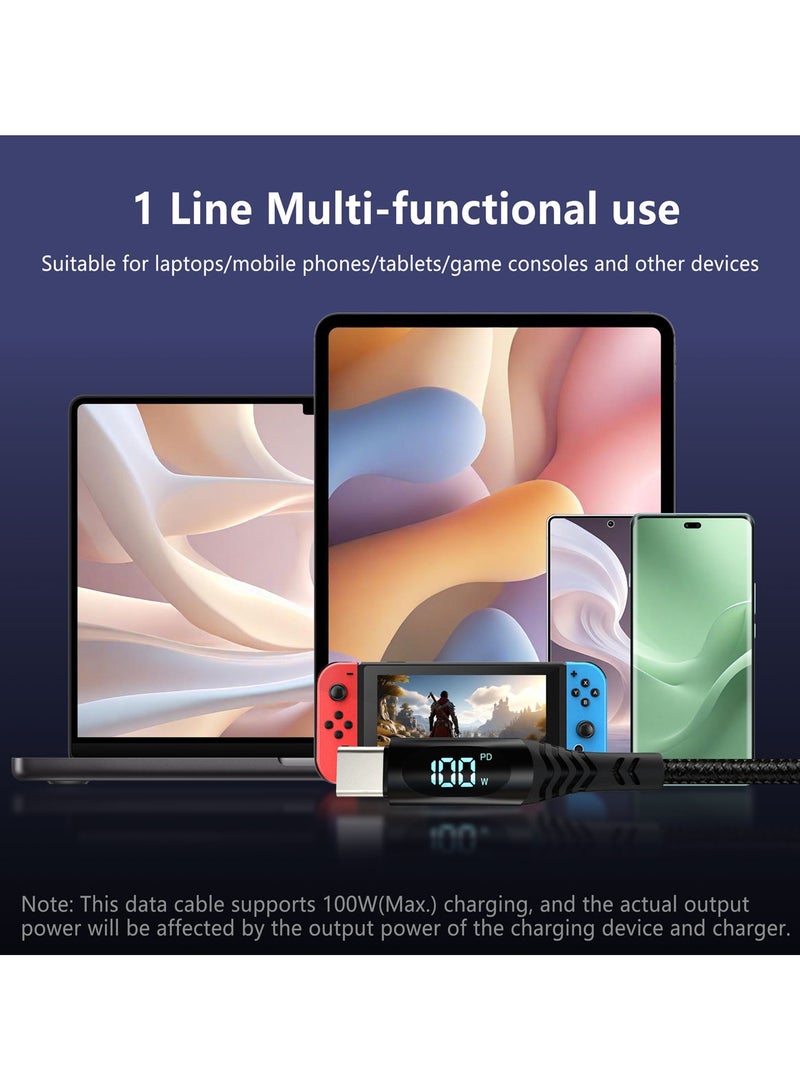 Astralxipher PD3.1 100W Braided Fast Charging Cable | E-Marker Chip | 1.2m Bend-Resistant | Compatible with iPhone 15/16 Pro Max, Galaxy S25 Ultra & Power Banks - Image 4