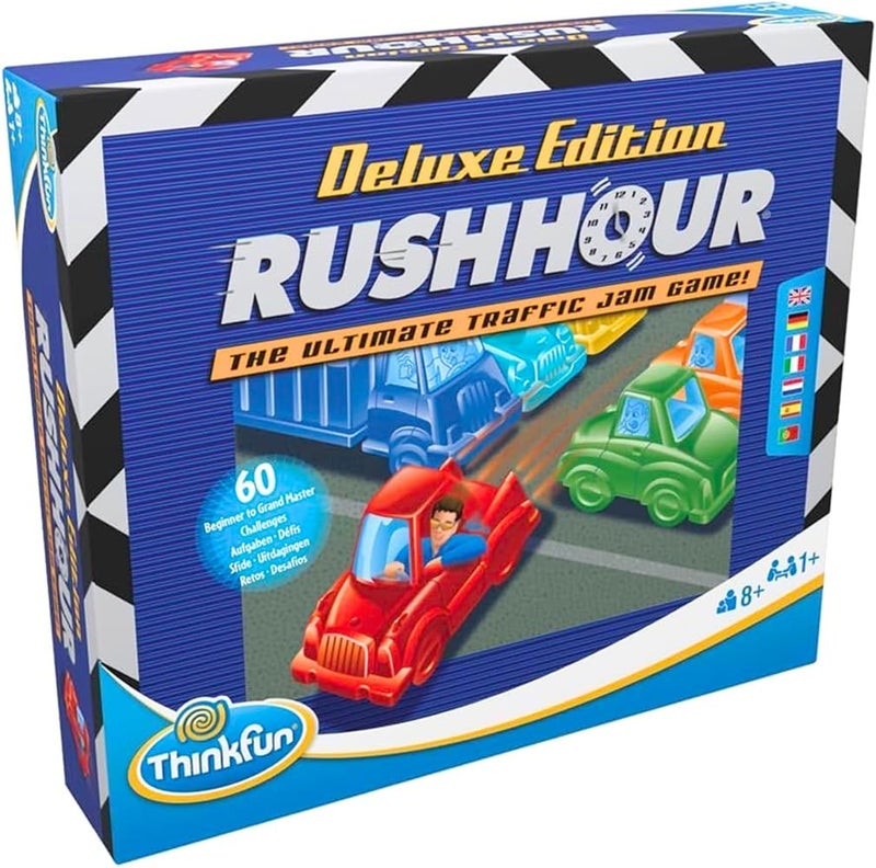 ثينك فان { "titleAr": "لعبة تعليمية Ravensburger Rush Hour Deluxe (FR) (60 قطعة)" "detailsAr": "موثوقة من قبل العائلات حول العالم - بمبيعات تزيد عن 50 مليون قطعة، ThinkFun هي الرائدة عالميًا في ألعاب التفكير والمنطق. تساعد على تطوير المهارات ال - Image 2