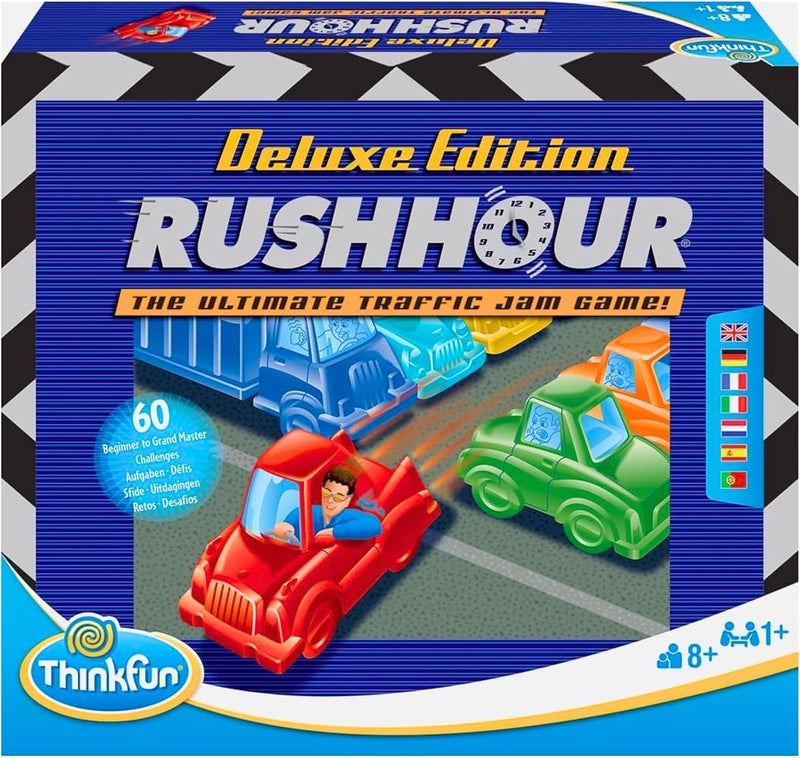 ثينك فان { "titleAr": "لعبة تعليمية Ravensburger Rush Hour Deluxe (FR) (60 قطعة)" "detailsAr": "موثوقة من قبل العائلات حول العالم - بمبيعات تزيد عن 50 مليون قطعة، ThinkFun هي الرائدة عالميًا في ألعاب التفكير والمنطق. تساعد على تطوير المهارات ال - Image 1