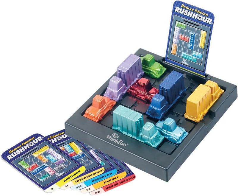 ثينك فان { "titleAr": "لعبة تعليمية Ravensburger Rush Hour Deluxe (FR) (60 قطعة)" "detailsAr": "موثوقة من قبل العائلات حول العالم - بمبيعات تزيد عن 50 مليون قطعة، ThinkFun هي الرائدة عالميًا في ألعاب التفكير والمنطق. تساعد على تطوير المهارات ال - Image 4