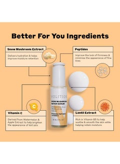 VOLITION Volition Beauty Snow Mushroom Water Facial Serum - Hydrating Face Serum Improves Moisture Retention While Minimizing Look of Pores & Fine Lines (30ml / 1 fl oz)  - Image 4