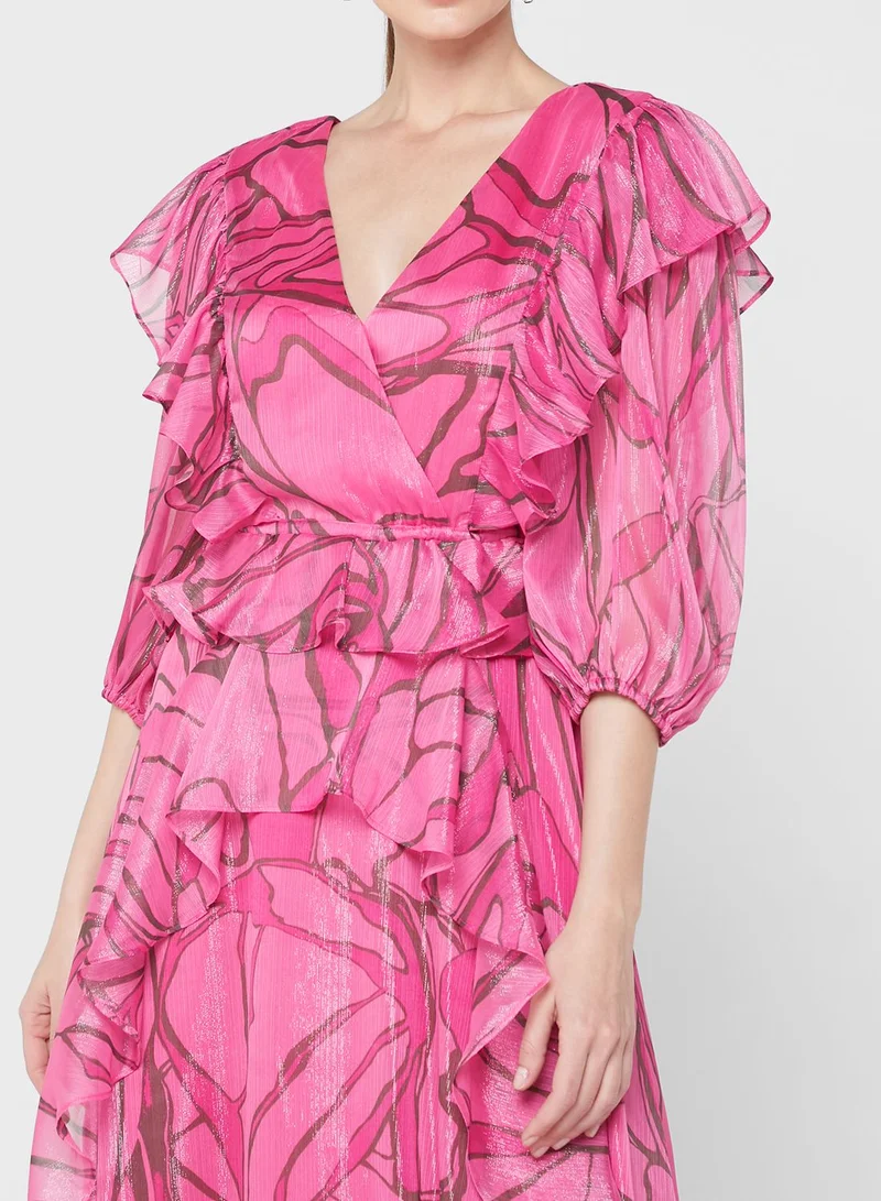 Ted Baker Balloon Sleeve Tie Detail Dress