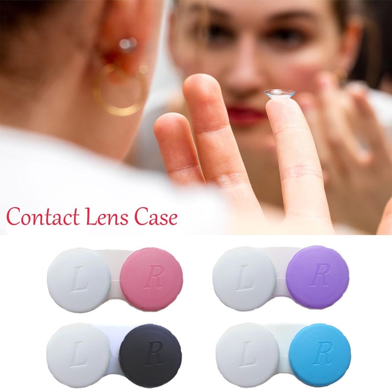 Smanzu 4 Pack Colorful Contact Lens Cases - Mixed Colors - Image 2