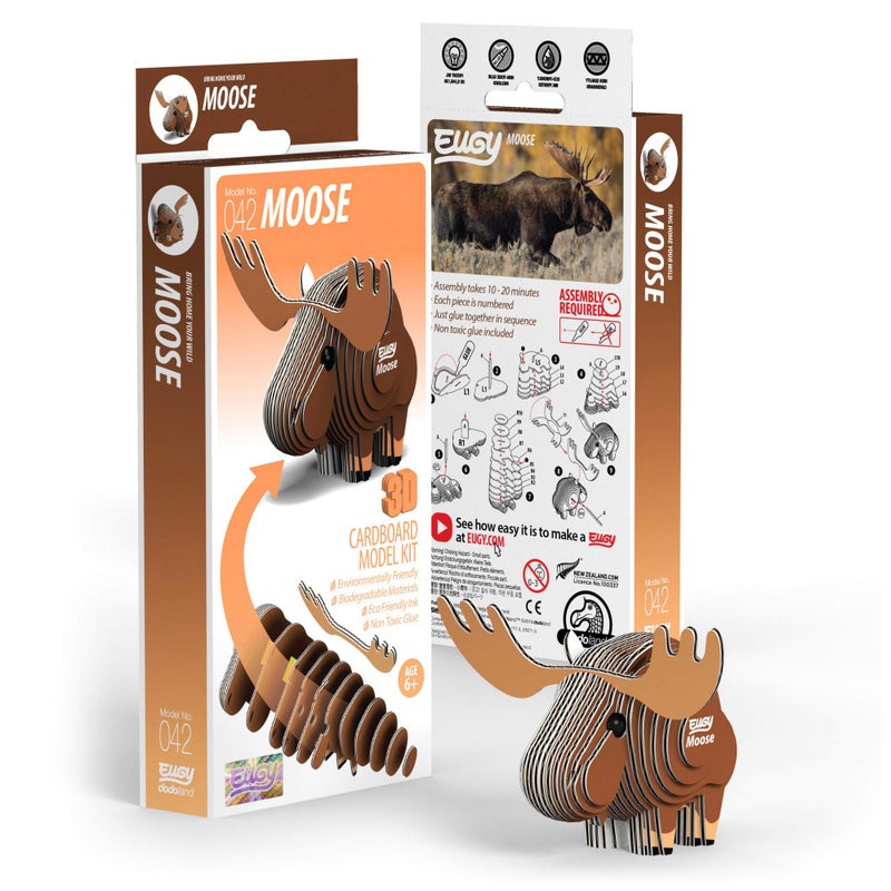 Eugy Moose 3D Puzzle  24 Piece Eco-Friendly Educational Toy Puzzles for Boys  Girls & Kids Ages 6+ - Image 2