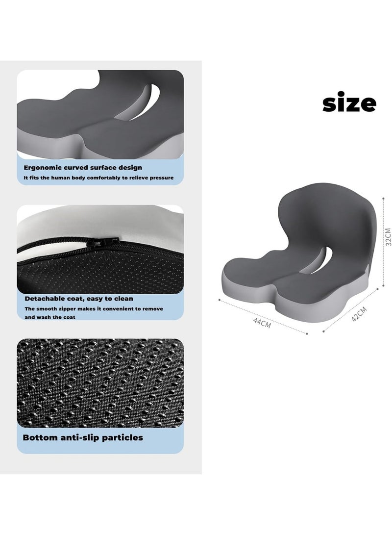 انسجام رنلي الظهر والمقعد الوسادة المريحة للذاكرة المقعد المقعد المقعد المقعد المقعد المقعد المقاعد المقاعد المقاعد مع دعم قطني للجلوس الطويل تجعل الخصر والوركين أكثر راحة - Image 4