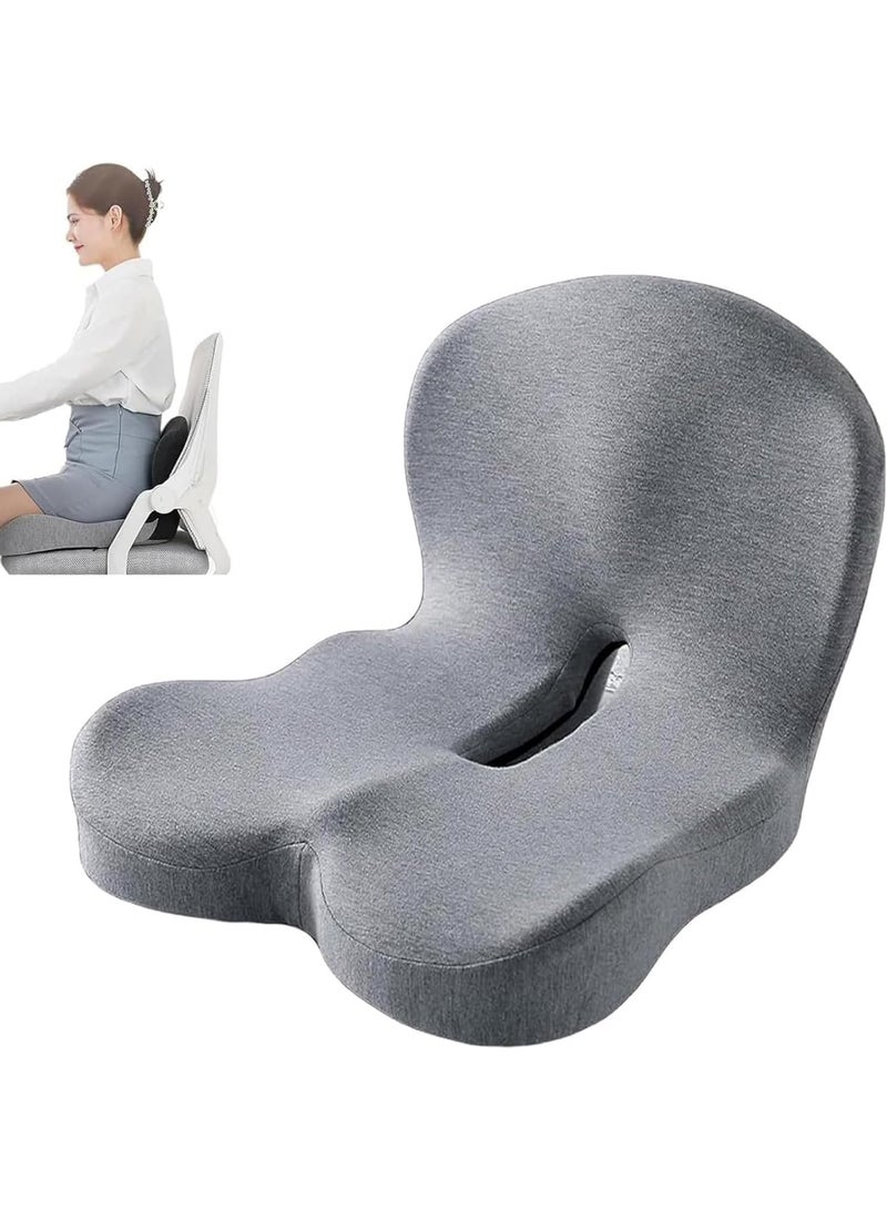انسجام رنلي الظهر والمقعد الوسادة المريحة للذاكرة المقعد المقعد المقعد المقعد المقعد المقعد المقاعد المقاعد المقاعد مع دعم قطني للجلوس الطويل تجعل الخصر والوركين أكثر راحة - Image 1