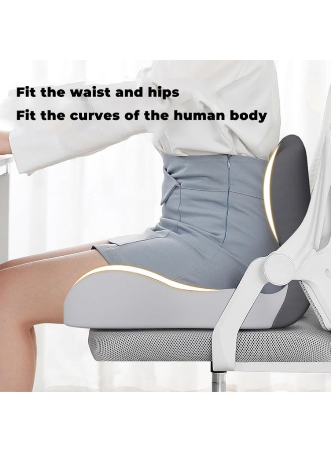 انسجام رنلي الظهر والمقعد الوسادة المريحة للذاكرة المقعد المقعد المقعد المقعد المقعد المقعد المقاعد المقاعد المقاعد مع دعم قطني للجلوس الطويل تجعل الخصر والوركين أكثر راحة - Image 3