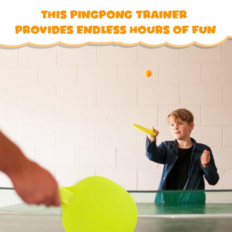 Wembley Hanging Table Tennis Trainer Ping Pong Ball Self Training and Workout Indoor Gaming Set for Adults and 5-8 Years Kids - Multicolor, 2 Player - Image 3