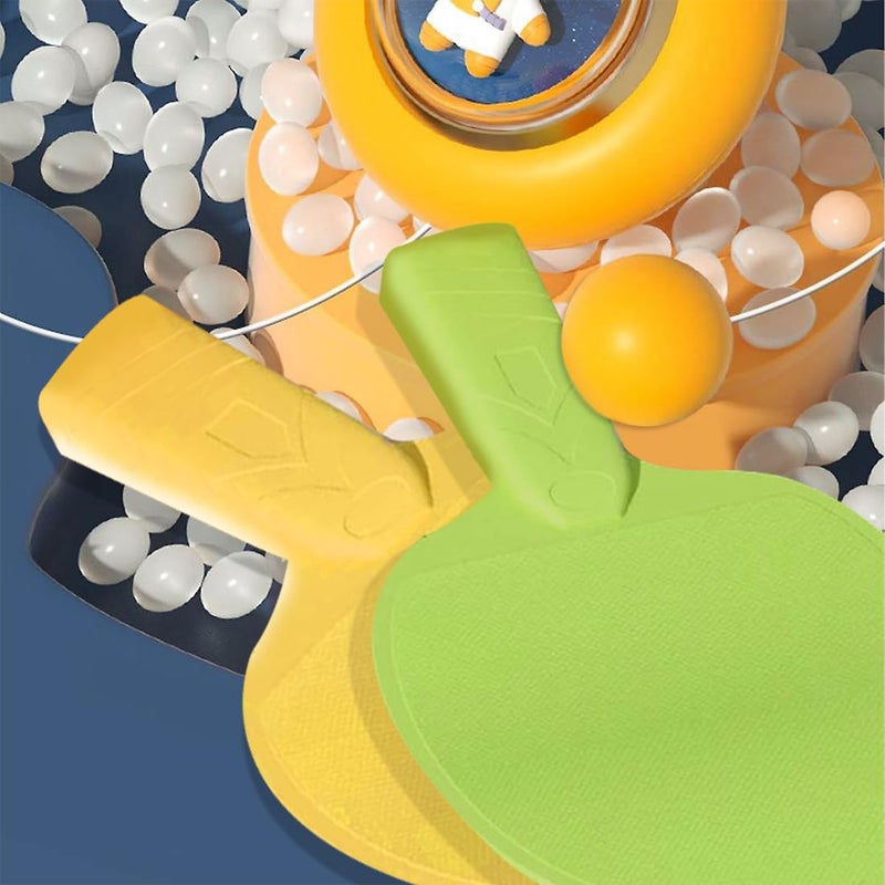 Wembley Hanging Table Tennis Trainer Ping Pong Ball Self Training and Workout Indoor Gaming Set for Adults and 5-8 Years Kids - Multicolor, 2 Player - Image 4