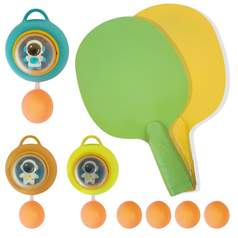 Wembley Hanging Table Tennis Trainer Ping Pong Ball Self Training and Workout Indoor Gaming Set for Adults and 5-8 Years Kids - Multicolor, 2 Player - Image 1