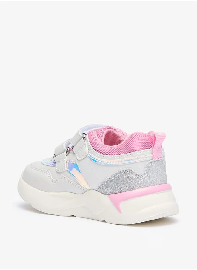 Barefeet Panelled Lightweight Sneakers with Hook and Loop Closure