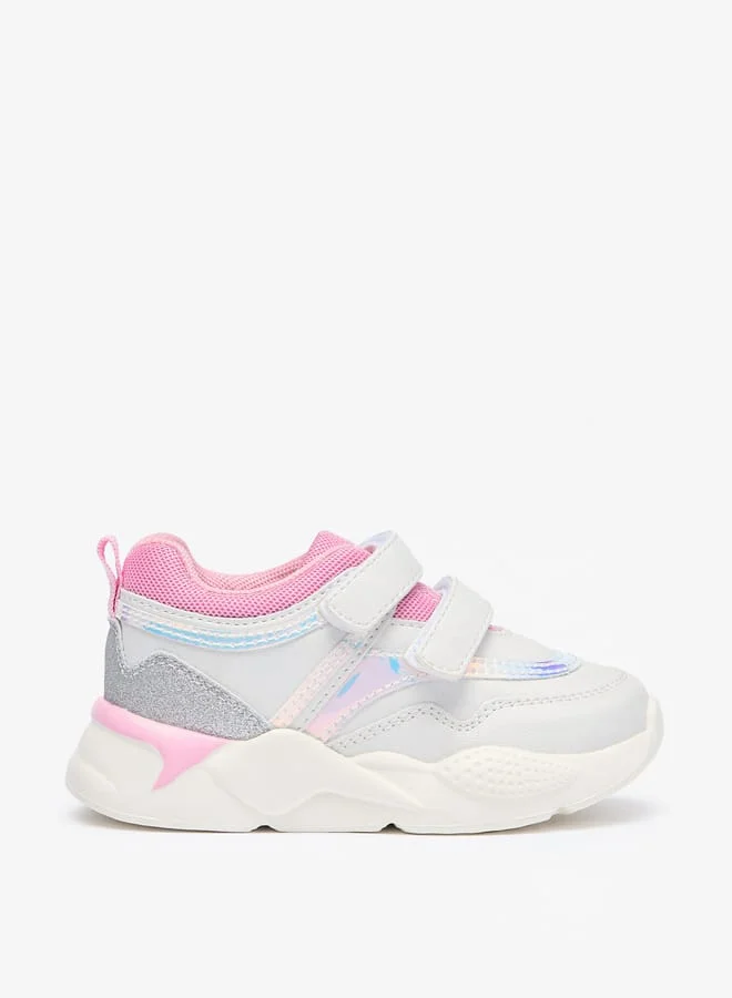 Barefeet Panelled Lightweight Sneakers with Hook and Loop Closure