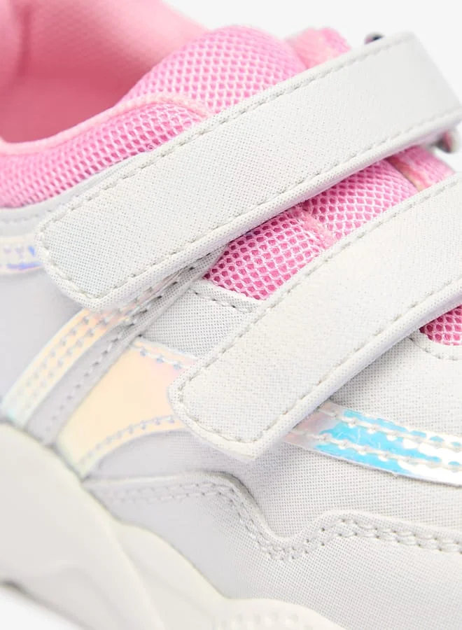 Barefeet Panelled Lightweight Sneakers with Hook and Loop Closure