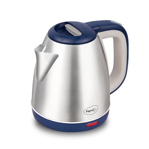 Pigeon by Stovekraft Hot Plus Electric Kettle (16246) with Stainless Steel Body, 1.5 litre, used for boiling Water, making tea and coffee, instant noodles, soup etc. (Blue) - Image 1