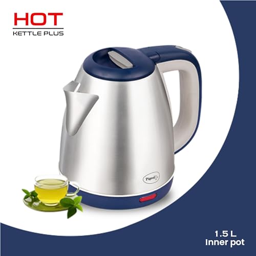 Pigeon by Stovekraft Hot Plus Electric Kettle (16246) with Stainless Steel Body, 1.5 litre, used for boiling Water, making tea and coffee, instant noodles, soup etc. (Blue) - Image 2